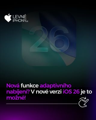 📱 iOS 26 přináší novinku – tzv. adaptivní režim nabíjení, která má prodloužit životnost baterie. ￼ Funguje automaticky na...